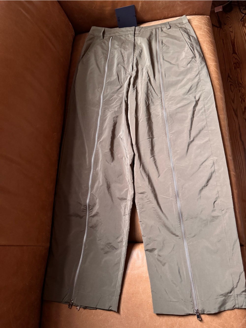 Tibi Zipper Trouser Dark Taupe 6S creative pragmatist modern office PDW NWT - Picture 7 of 17